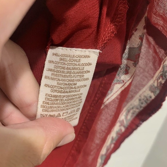 Free People | Dress Baby Doll Mini Red Lace Foral Lined- Size Small - Picture 6 of 7